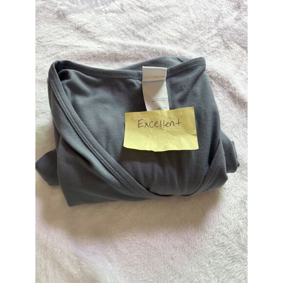 Lole Womens XL Short Sleeve V-Neck Wrap-Style Shift Dress Slate Blue Casual - Picture 10 of 10